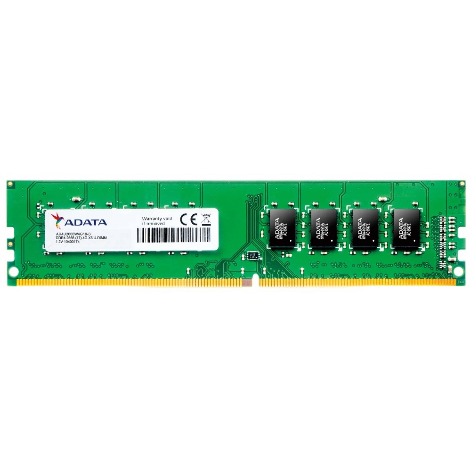 Memoria RAM ADATA 4GB DDR4 2666 MHz 288-pin AD4U2666J4G19-S