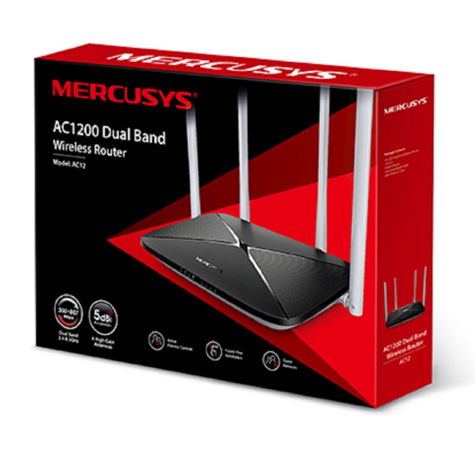 Router Mercusys 2 4 GHz 5 GHz 4 A 4 X 5dBi 300Mbps AC12