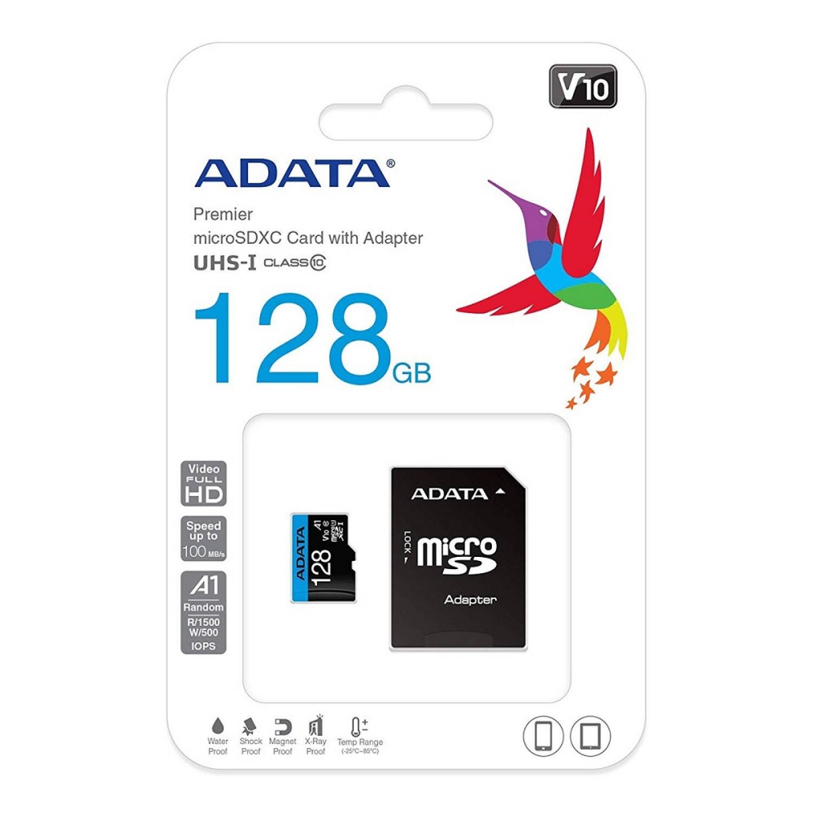 Memoria Micro SD ADATA 128 GB negro AUSDX128GUICL10A1-RA1