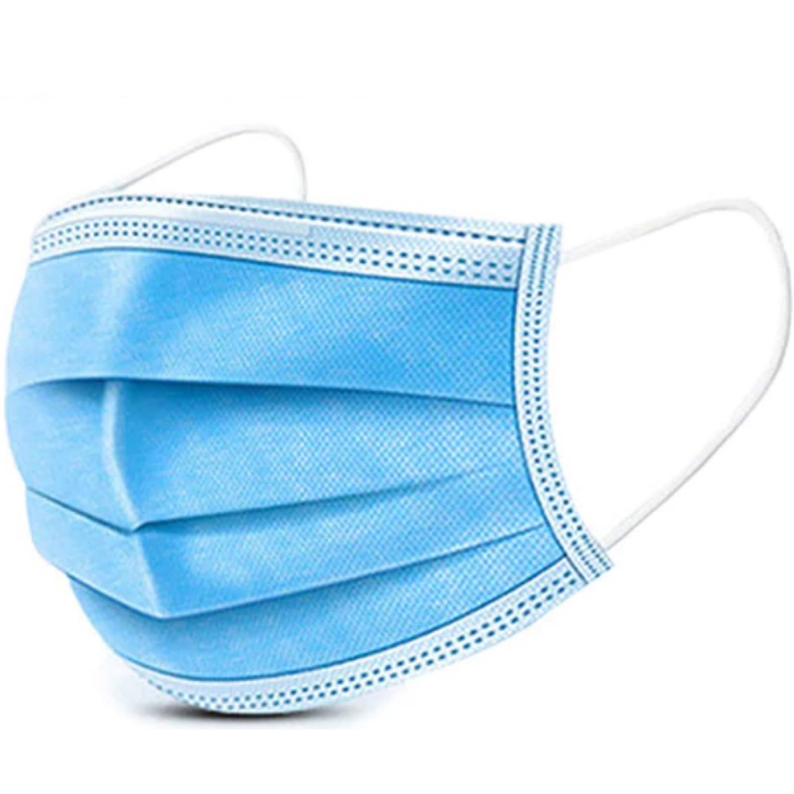 Paquete cubrebocas tricapa 50 piezas plisado termosellado