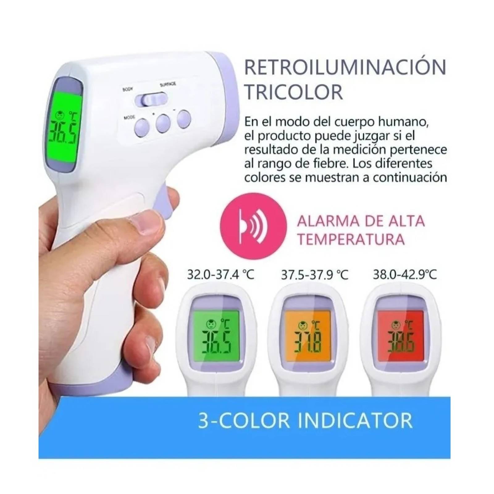 Termometro infrarrojo sin contacto certificado YNA-800