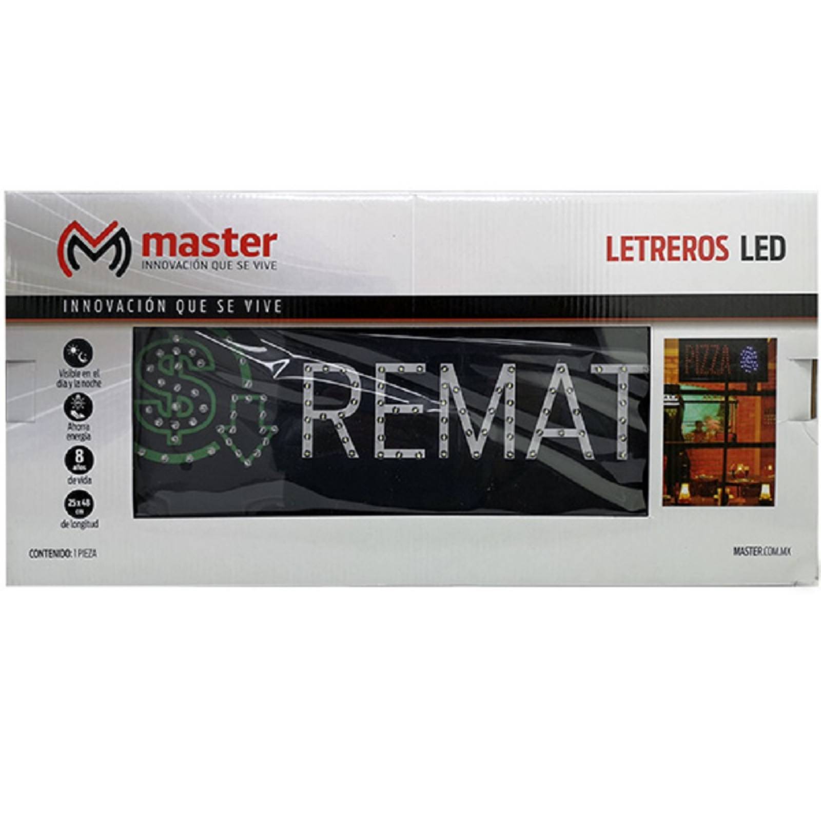 Letrero LED Remate Master 4.5 w Cadena ML-LET-REMATE