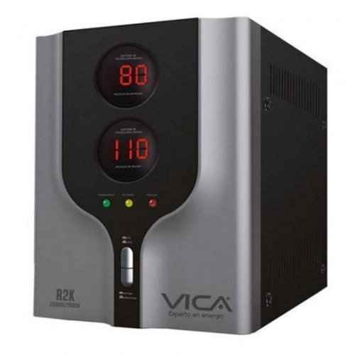 Regulador Vica R2K negro, hogar, 2500 VA, 1500 W 4 tomas
