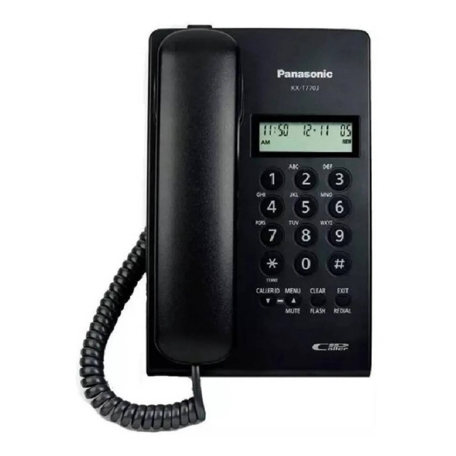 Teléfono analógico Panasonic Alambrico 30 KX-T7703X-B