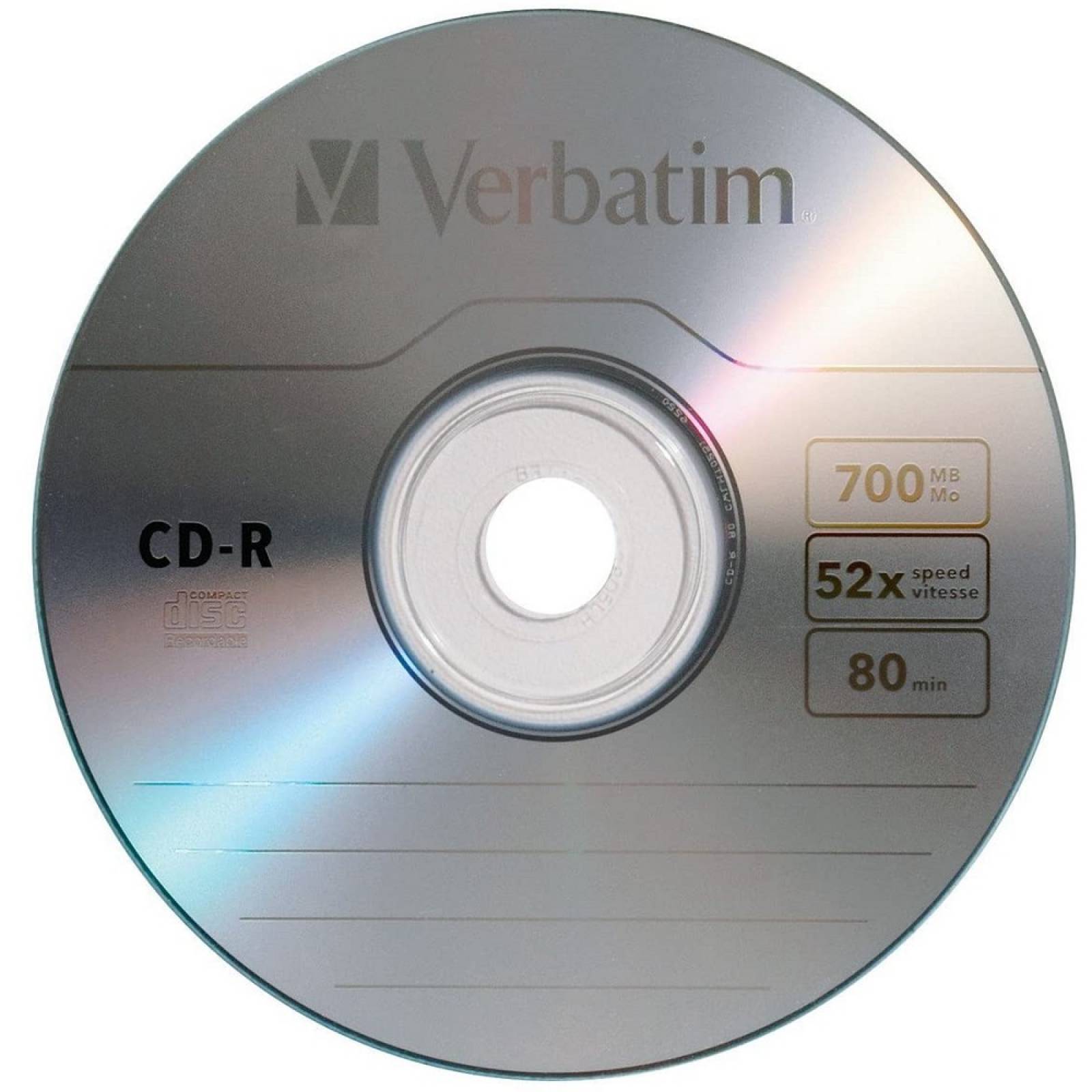 Disco CD-R Verbatim 700 MB 50 unidades 52x 80 min 94691