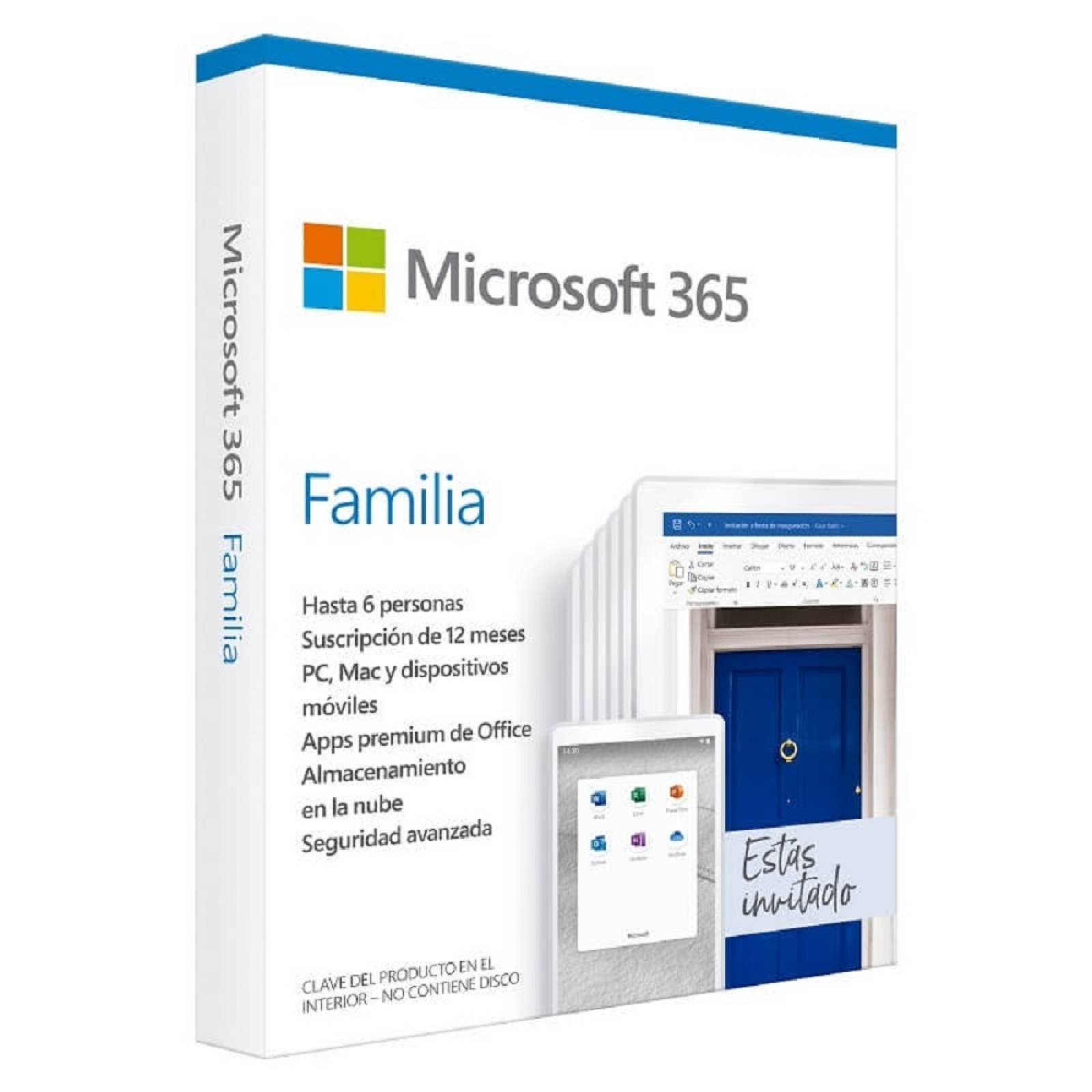 Microsoft 365 Familia Microsft 1 año 4000 MB 6GQ-01220
