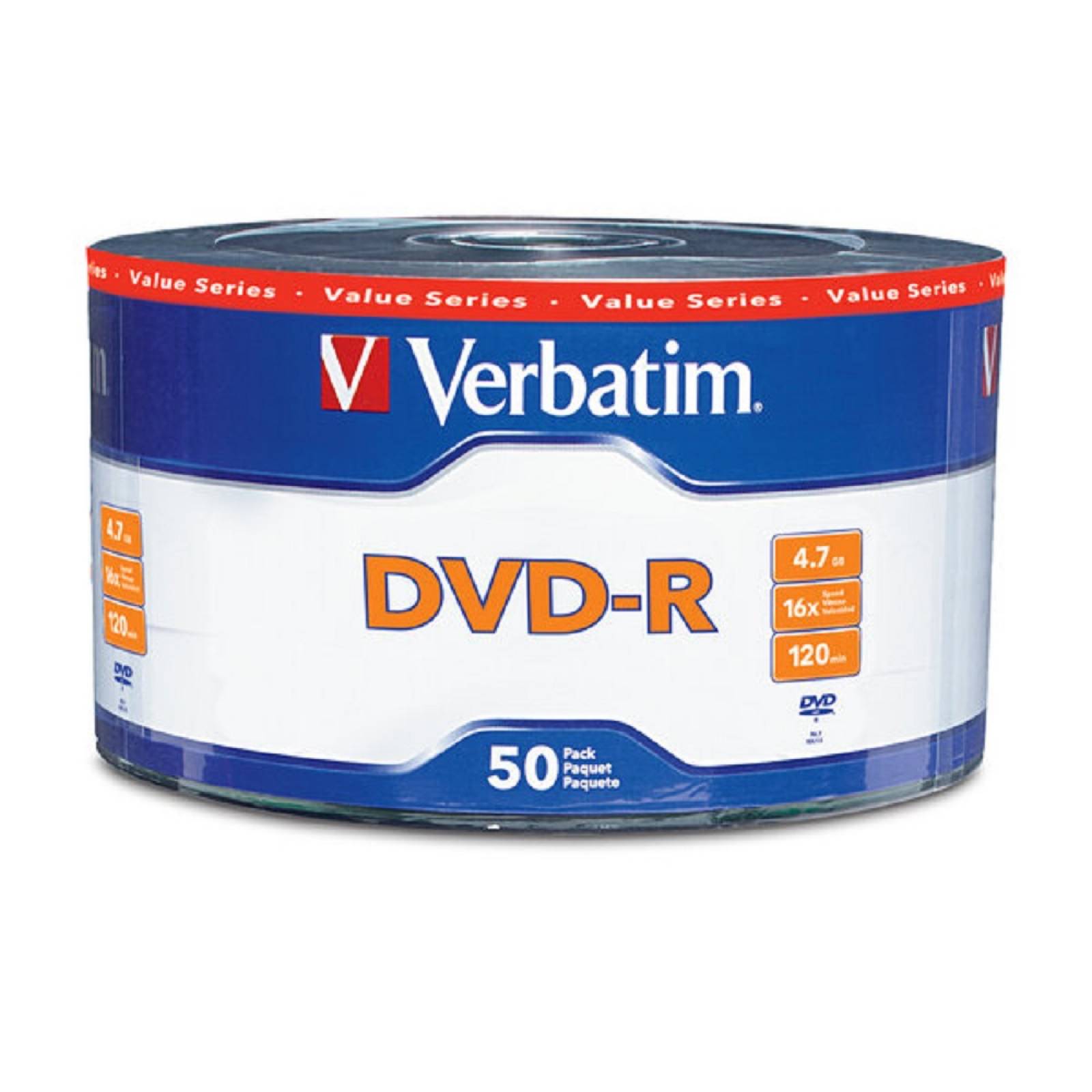 Almacenamiento Óptico DVD-R VERBATIM 50 p 120 min 97493