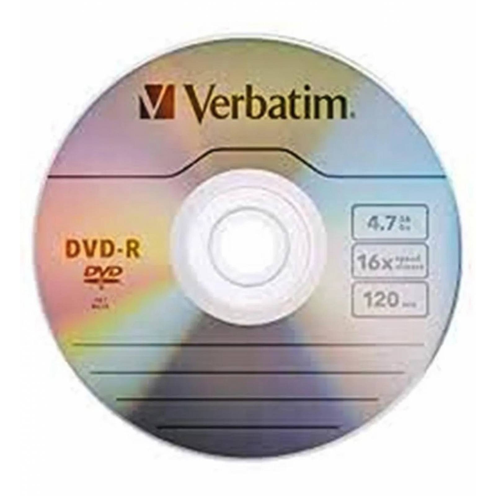 Almacenamiento Óptico DVD-R VERBATIM 50 p 120 min 97493