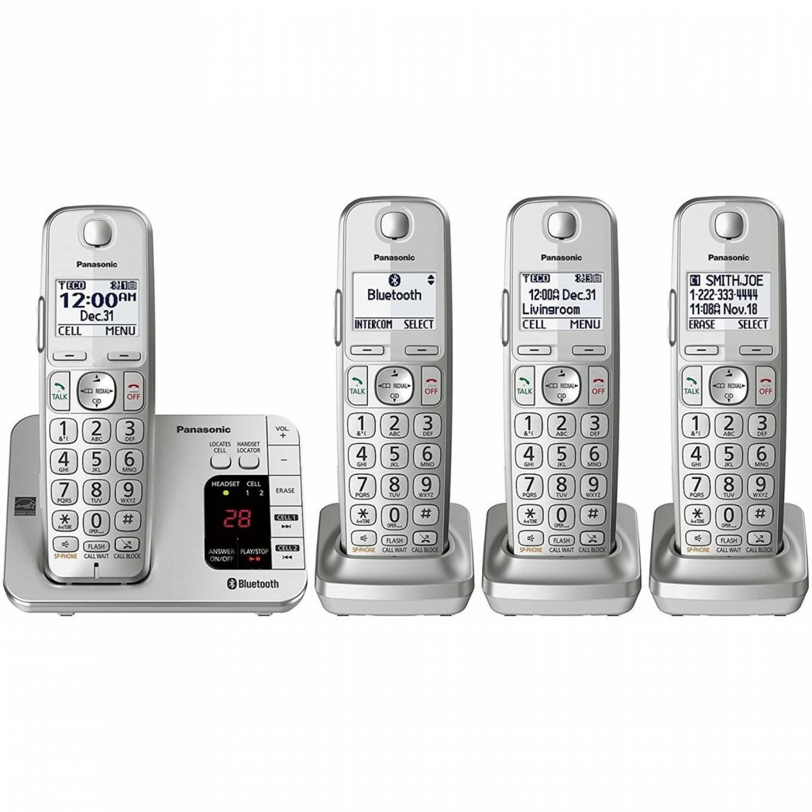 Teléfono Fijo Panasonic Inalámbrico Altavoz  KX-TG684SK - Reacondicionado