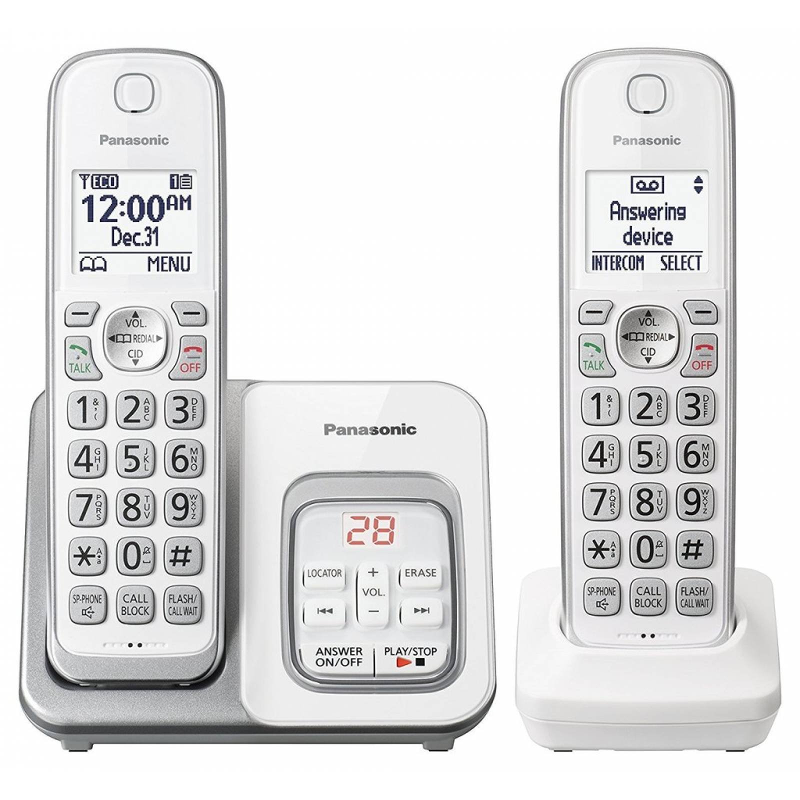 Teléfono Fijo Panasonic Inalámbrico Altavoz  KX-TGD532W - Reacondicionado