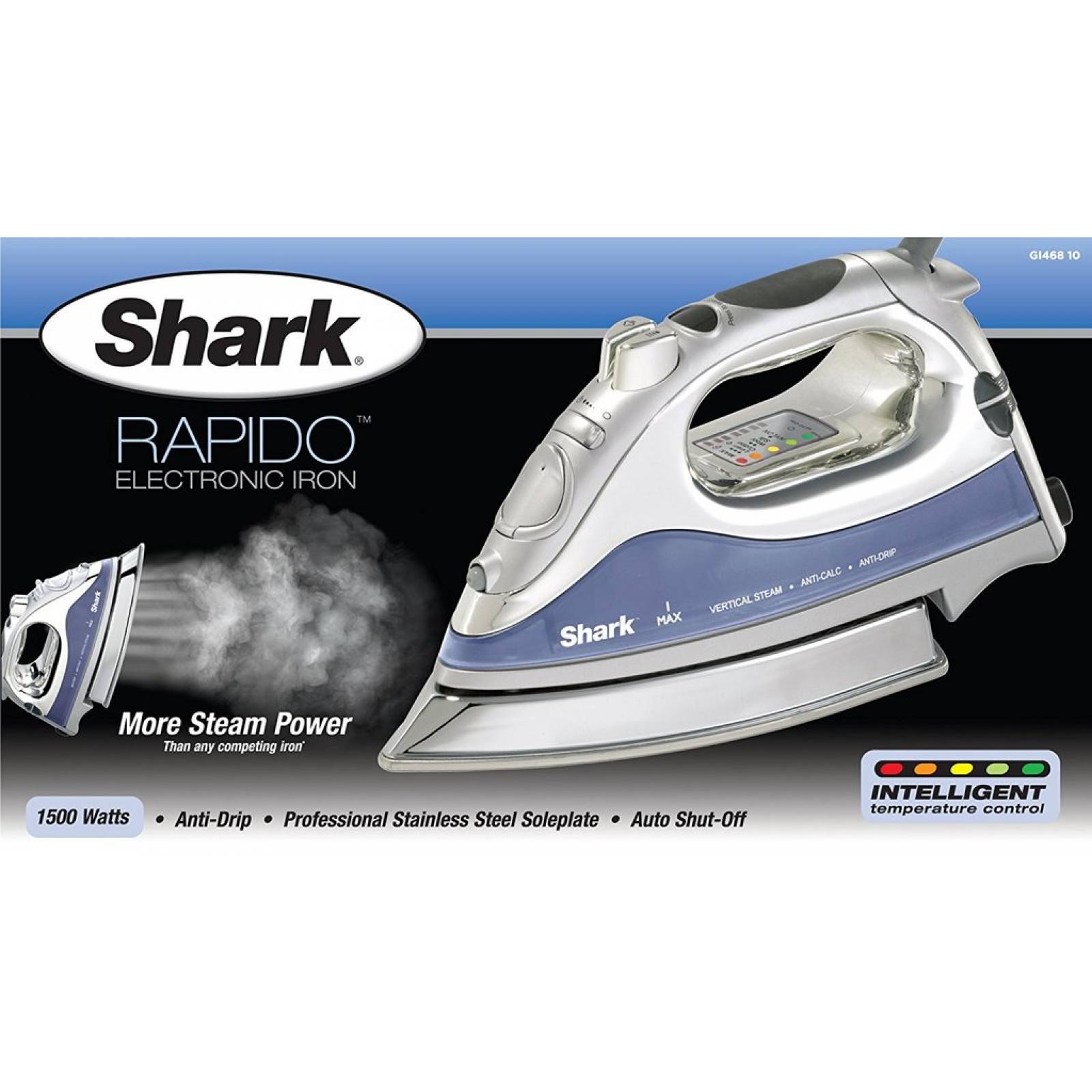 Plancha de Vapor Shark Acero inoxidable 1500VA GI468 - Reacondicionado