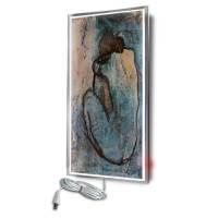 Calefactor De Panel Infrarrojo En Cristal Para Pared, California Wave Desnudo Azul De 380W 60X90Cm, Mod: 017Casol
