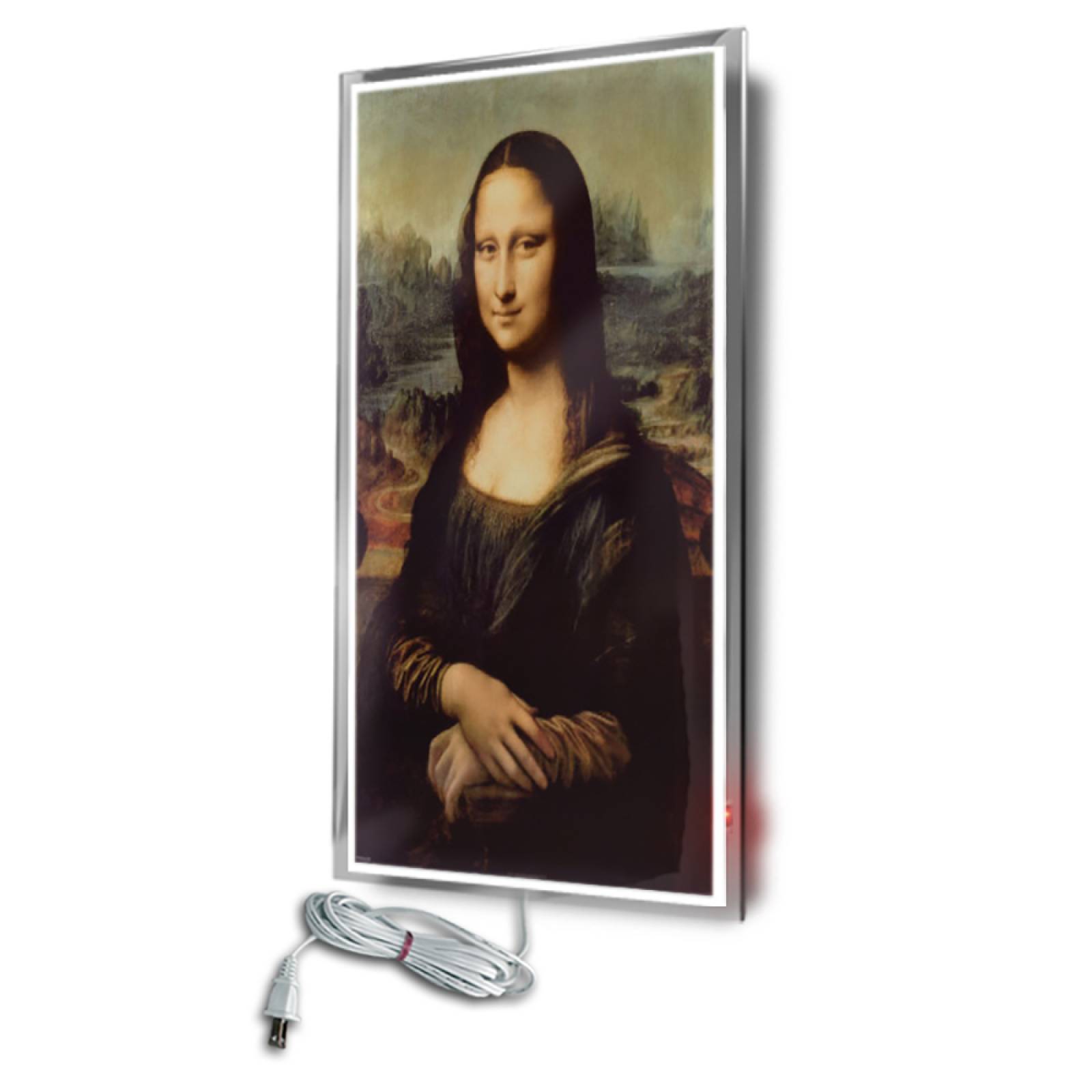 Calefactor de Panel infrarrojo en Cristal para Pared, California Wave Mona Lisa de 380W 60x90cm, Mod: 022CaSol