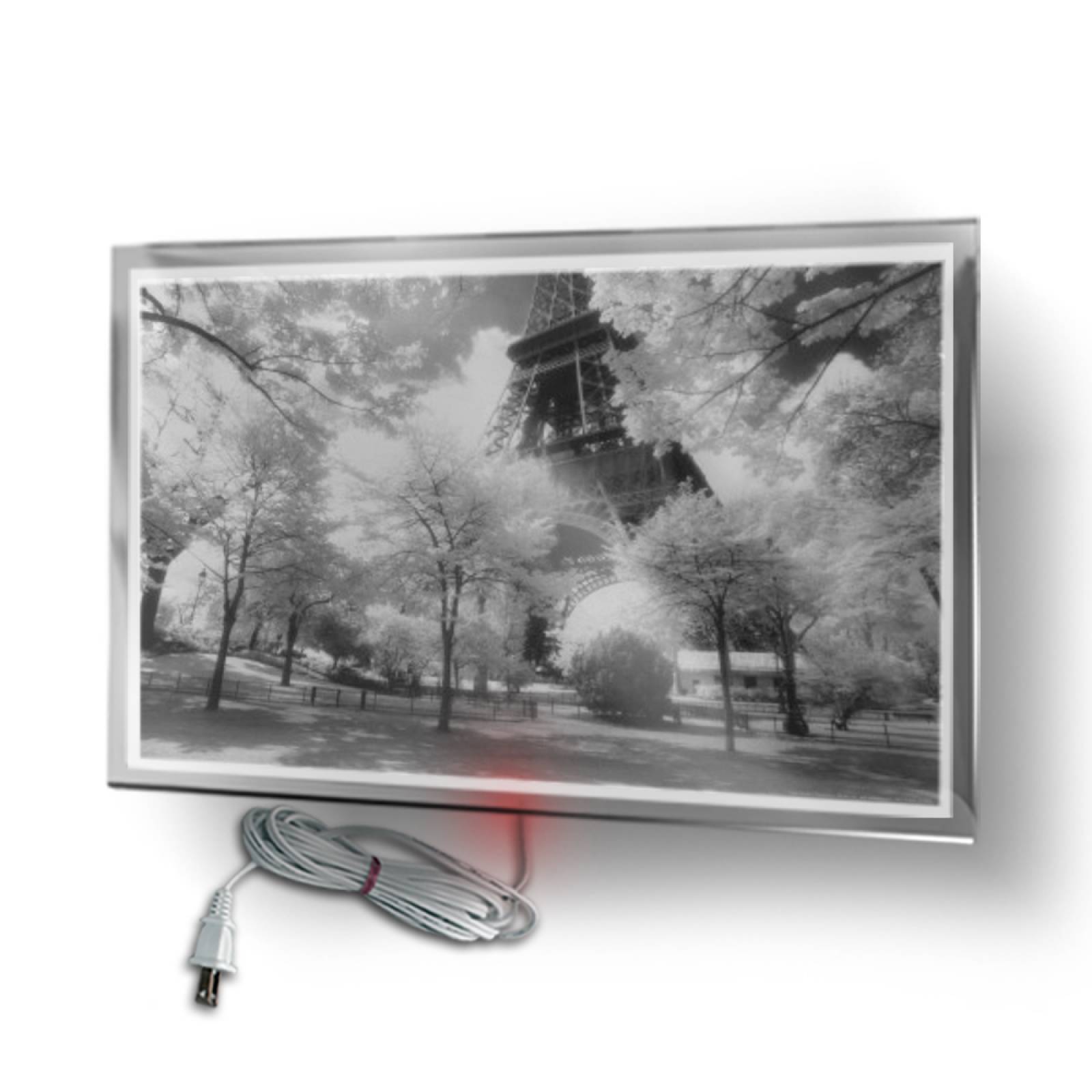 Calefactor de Panel infrarrojo en Cristal para Pared, California Wave Tarde en París de 380W 60x90cm, Mod: 047CaSol