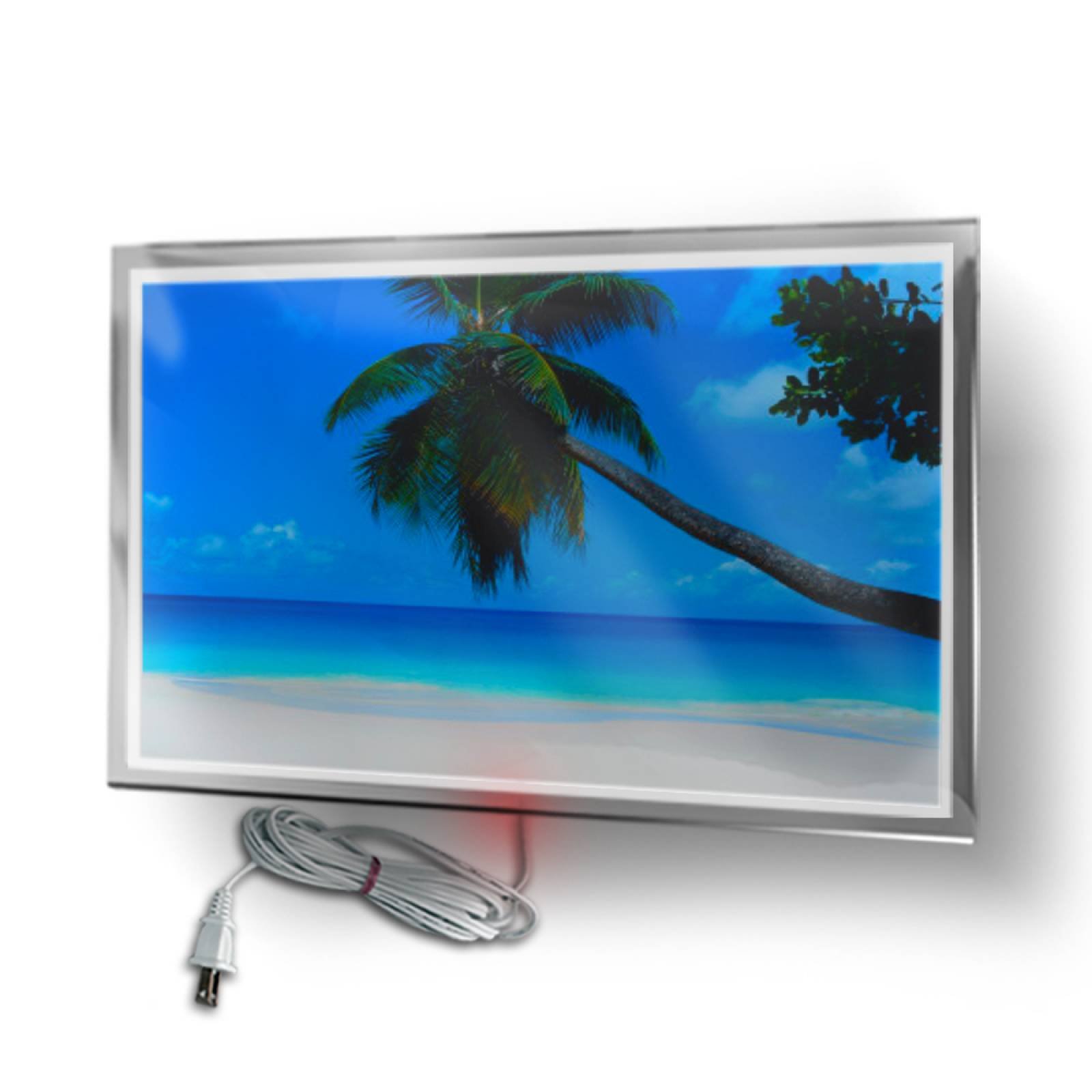 Calefactor de Panel infrarrojo en Cristal para Pared, California Wave Seychelles de 380W 60x90cm, Mod: 038CaSol