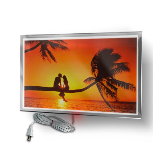 Calefactor de Panel infrarrojo en Cristal para Pared, California Wave Summer Love de 380W 60x90cm, Mod: 007CaSol