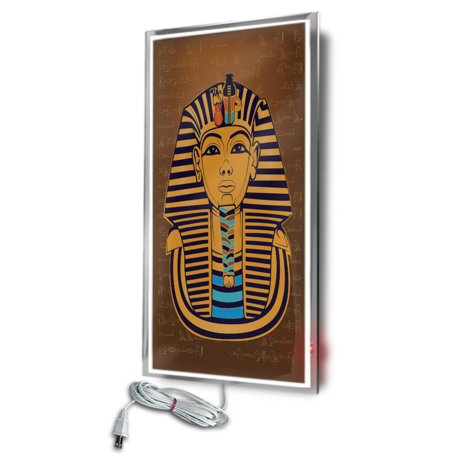 Calefactor de Panel infrarrojo en Cristal para Pared, California Wave Tutankamon de 380W 60x90cm, Mod: 134CaSol
