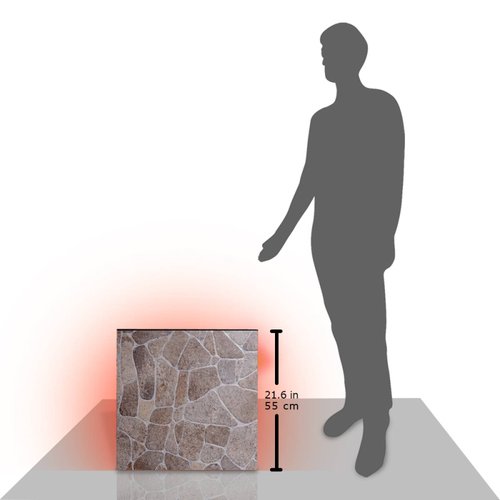 Calefactor de Panel infrarrojo en Porcelanato para Pared, Vegas Wave Rocks de 380W 55x55cm, Mod: 307CaSol