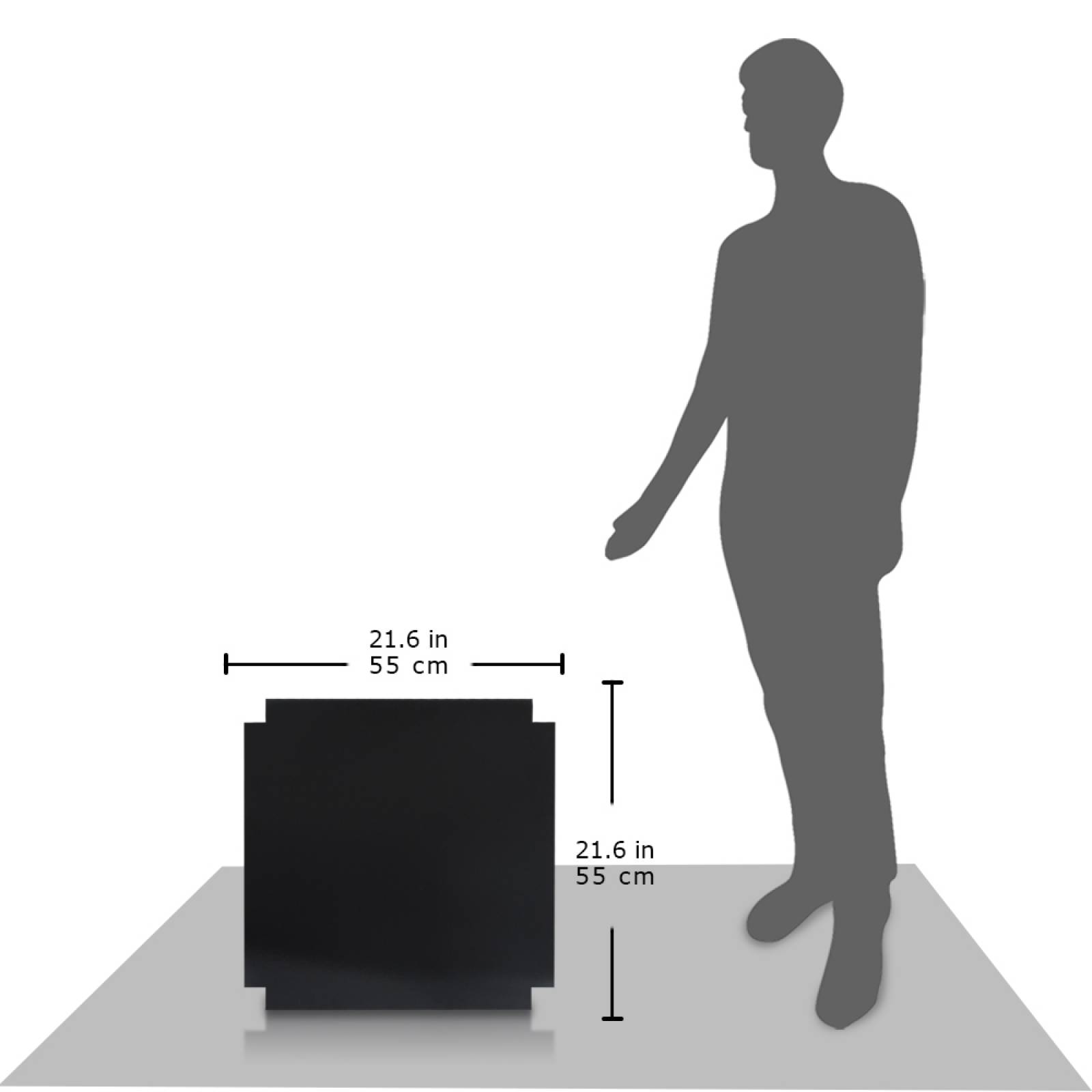 Aislante Cerámico Protector Térmico para Pared de 55 x 55 cm Negro, Paquete 3 Piezas, Mod: 1PTPP3Ne
