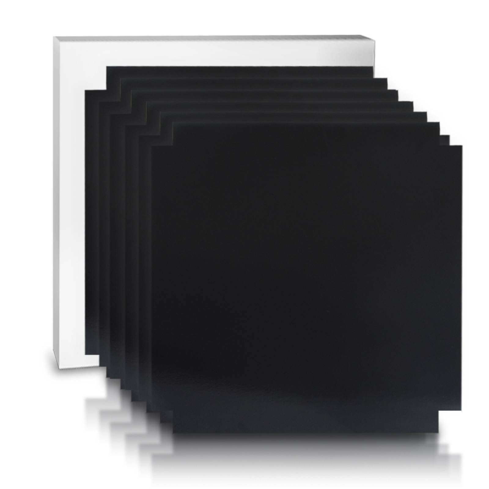 Aislante Cerámico Protector Térmico para Pared de 55 x 55 cm Negro, Paquete 6 Piezas, Mod: 1PTPP6Ne