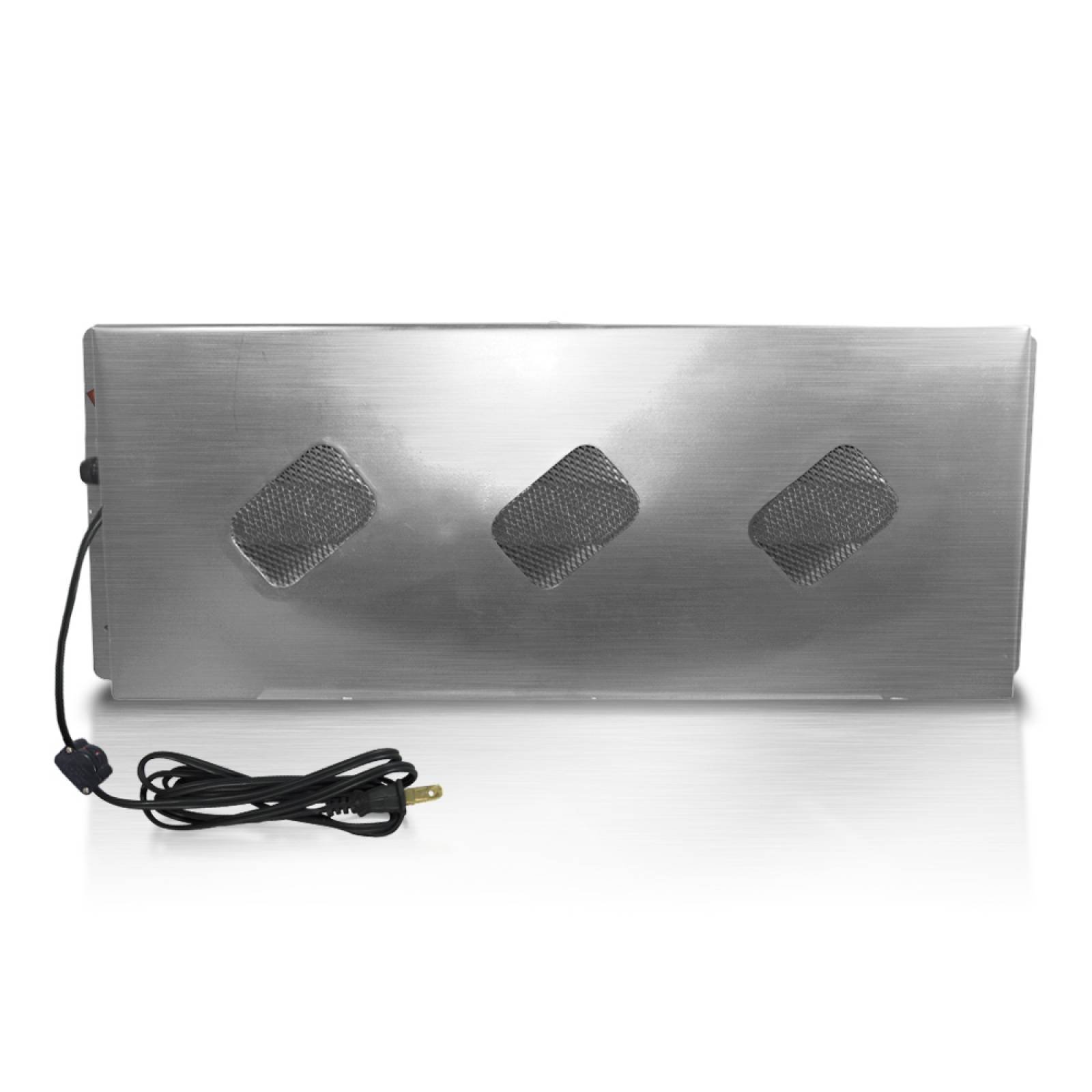 Calefactor de Panel infrarrojo Metálico para Escritorio, Office Wave Under Desk Inoxidable de 110W 52x20cm, Mod: 308CS-AI