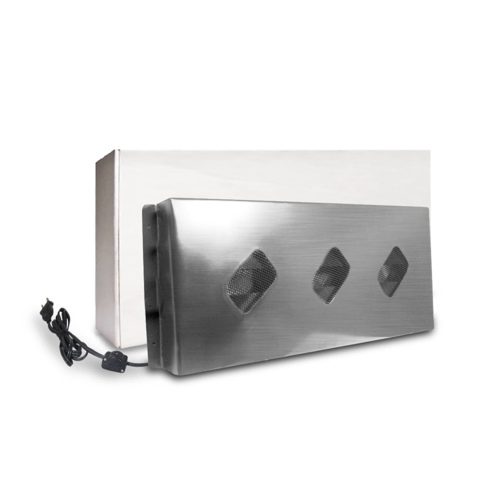 Calefactor de Panel infrarrojo Metálico para Escritorio, Office Wave Under Desk Inoxidable de 110W 52x20cm, Mod: 308CS-AI