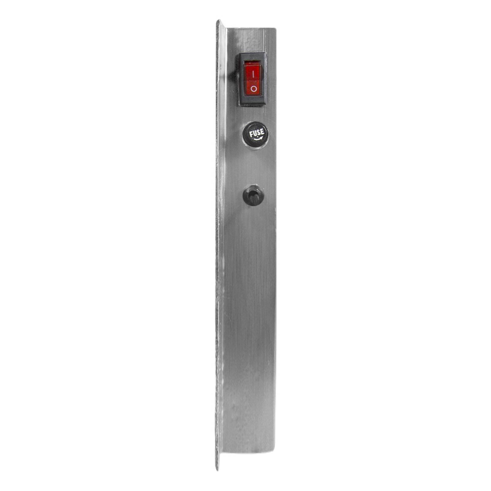 Calefactor de Panel infrarrojo Metálico de Pared, Office Wave Metropolis Inoxidable de 280W, 52x45cm, Mod: 309CS-AI