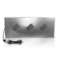 Calefactor Colgante Infrarrojo Metálico Para Animales De Corral, Wild Wave Animal Care Inoxidable De 110W 52X20Cm, Mod: 4Csacai