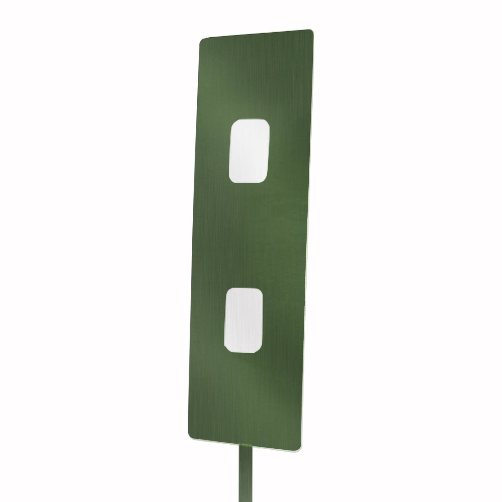 Estaca Calefactora infrarroja para Plantas de Cultivo y Animales de Corral, Wild Wave Stake Flat Verde de 55W, 48x15 cm Vástago 68 cm, Mod: 5CSSFVe