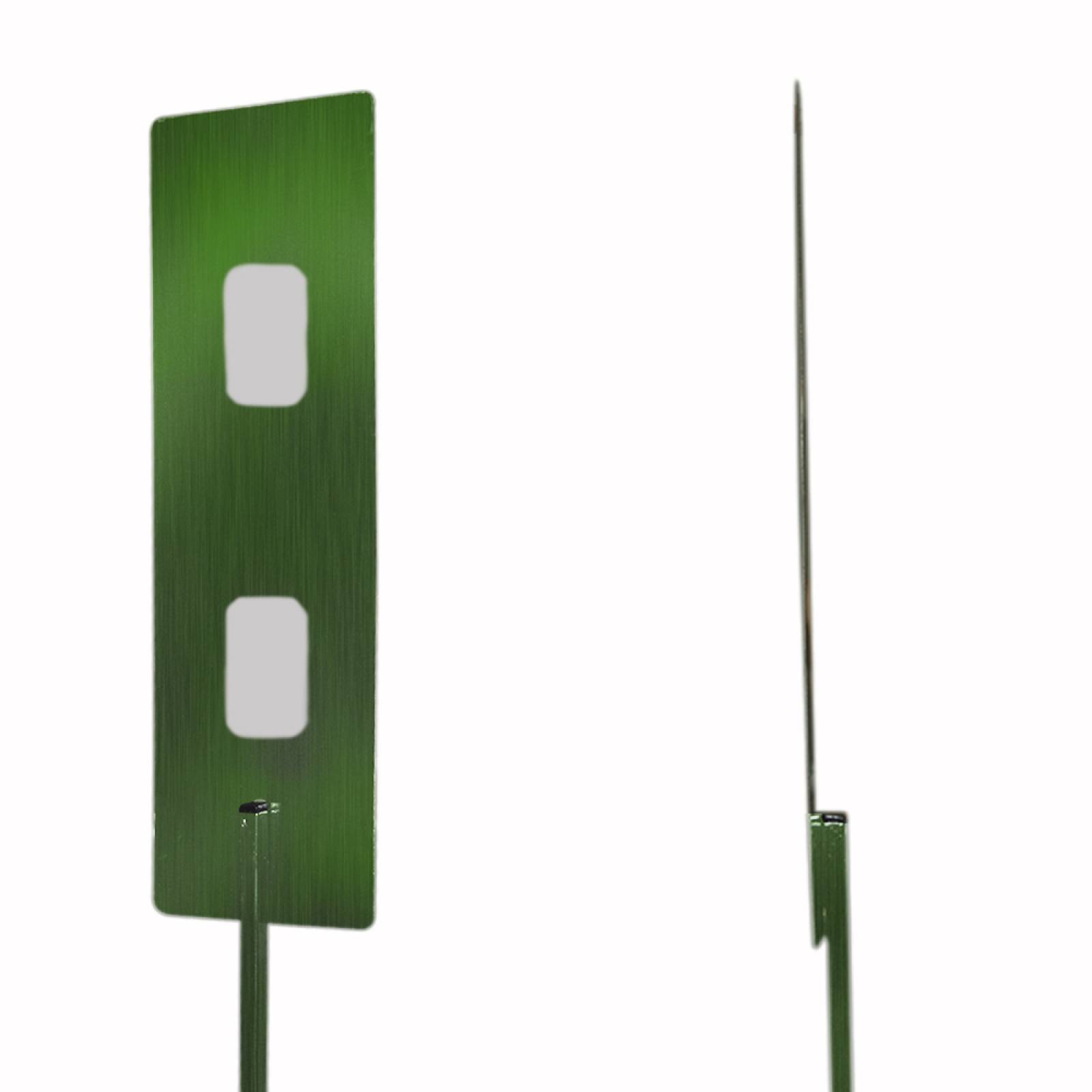 Estaca Calefactora infrarroja para Plantas de Cultivo y Animales de Corral, Wild Wave Stake Flat Verde de 55W, 48x15 cm Vástago 68 cm, Mod: 5CSSFVe