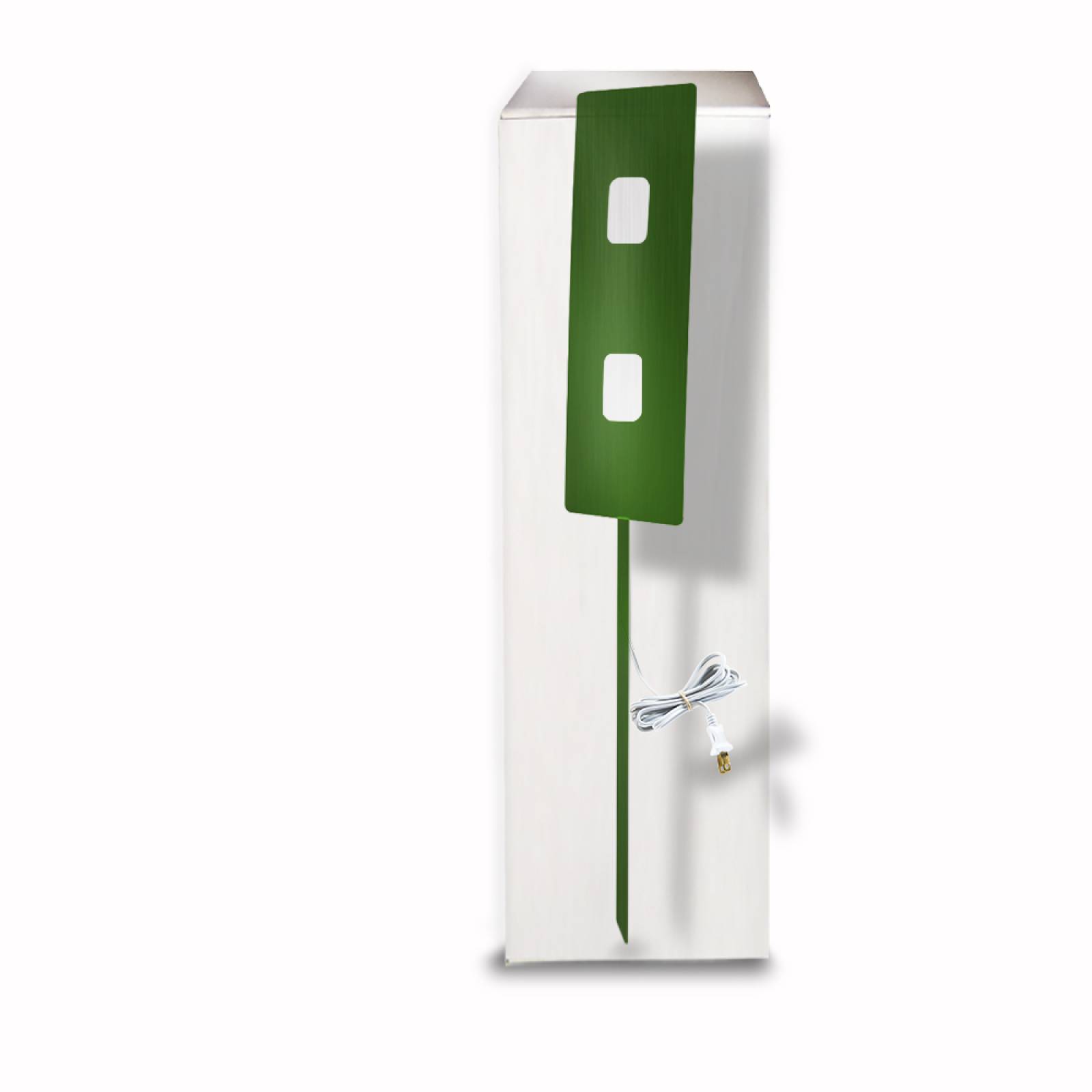 Estaca Calefactora infrarroja para Plantas de Cultivo y Animales de Corral, Wild Wave Stake Flat Verde de 55W, 48x15 cm Vástago 68 cm, Mod: 5CSSFVe