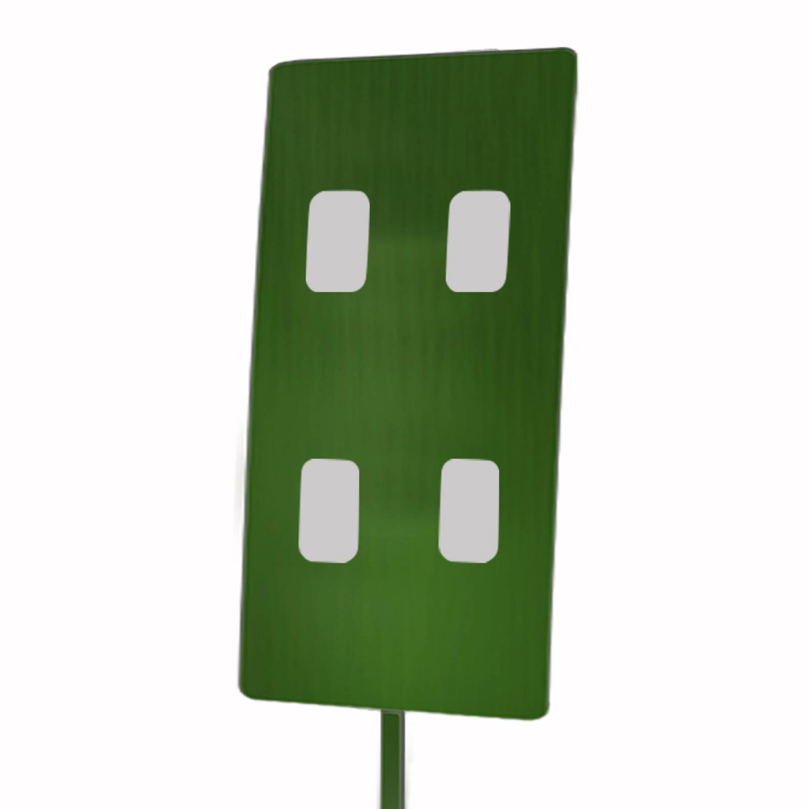 Estaca Calefactora infrarroja para Plantas de Cultivo y Animales de Corral, Wild Wave Stake Flat Verde de 220W, 48x25 cm Vástago 68 cm, Mod: 7CSSFVe