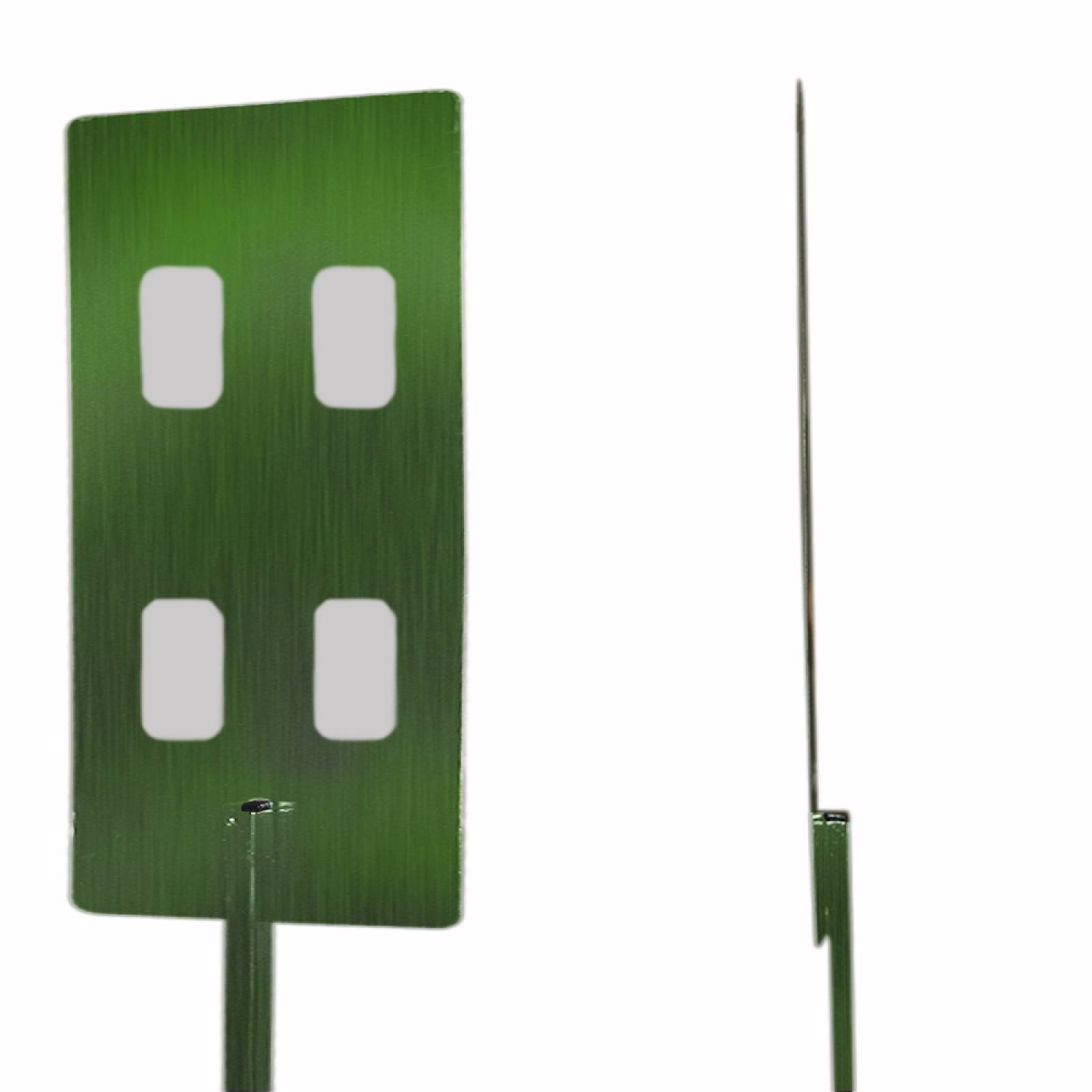 Estaca Calefactora infrarroja para Plantas de Cultivo y Animales de Corral, Wild Wave Stake Flat Verde de 220W, 48x25 cm Vástago 68 cm, Mod: 7CSSFVe