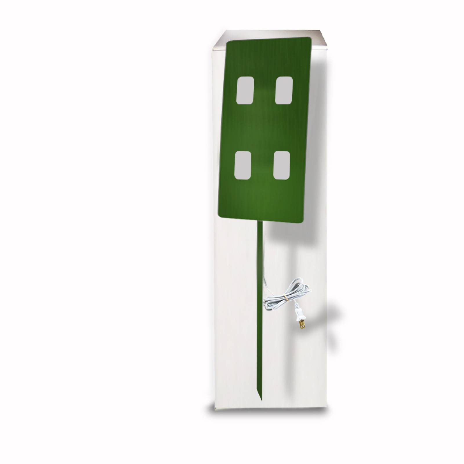 Estaca Calefactora infrarroja para Plantas de Cultivo y Animales de Corral, Wild Wave Stake Flat Verde de 220W, 48x25 cm Vástago 68 cm, Mod: 7CSSFVe