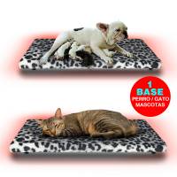 Cama Calefaccionada Para Perros, Gatos Y Mascotas, Pet Wave Pet Lover White Leopard De 32/48ºC 38/76W 50X40Cm, Mod: 2Csplwl