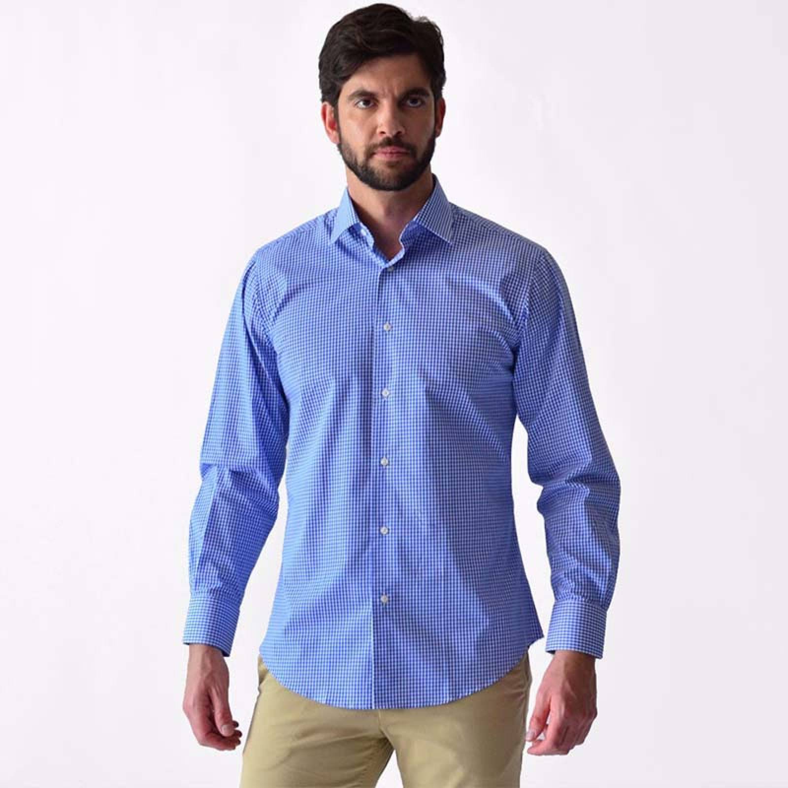 Camisa de vestir casual formal Azul Hombre 2XL