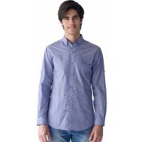 Camisa De Vestir Casual Azul Marino L