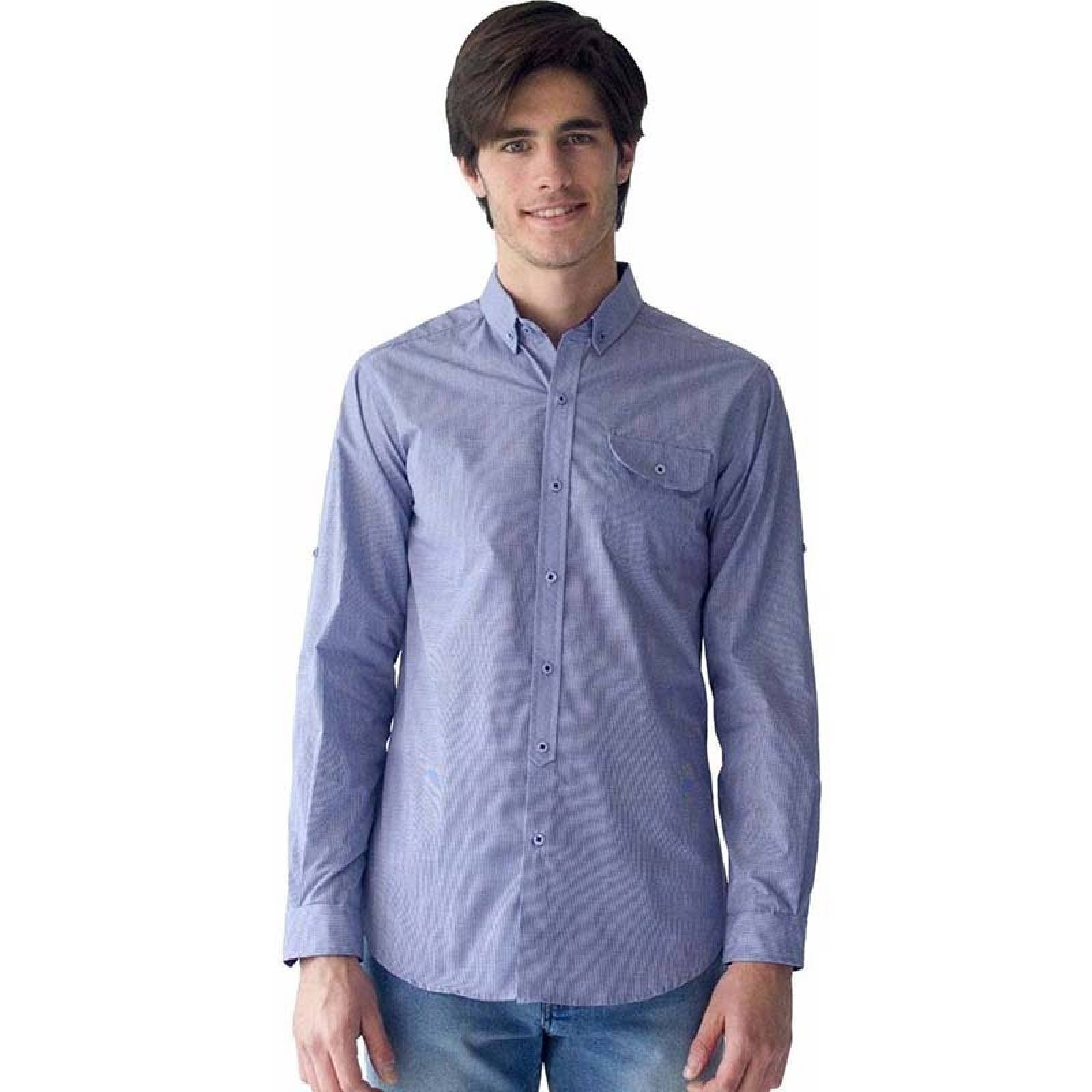 Camisa de vestir casual Azul Marino L