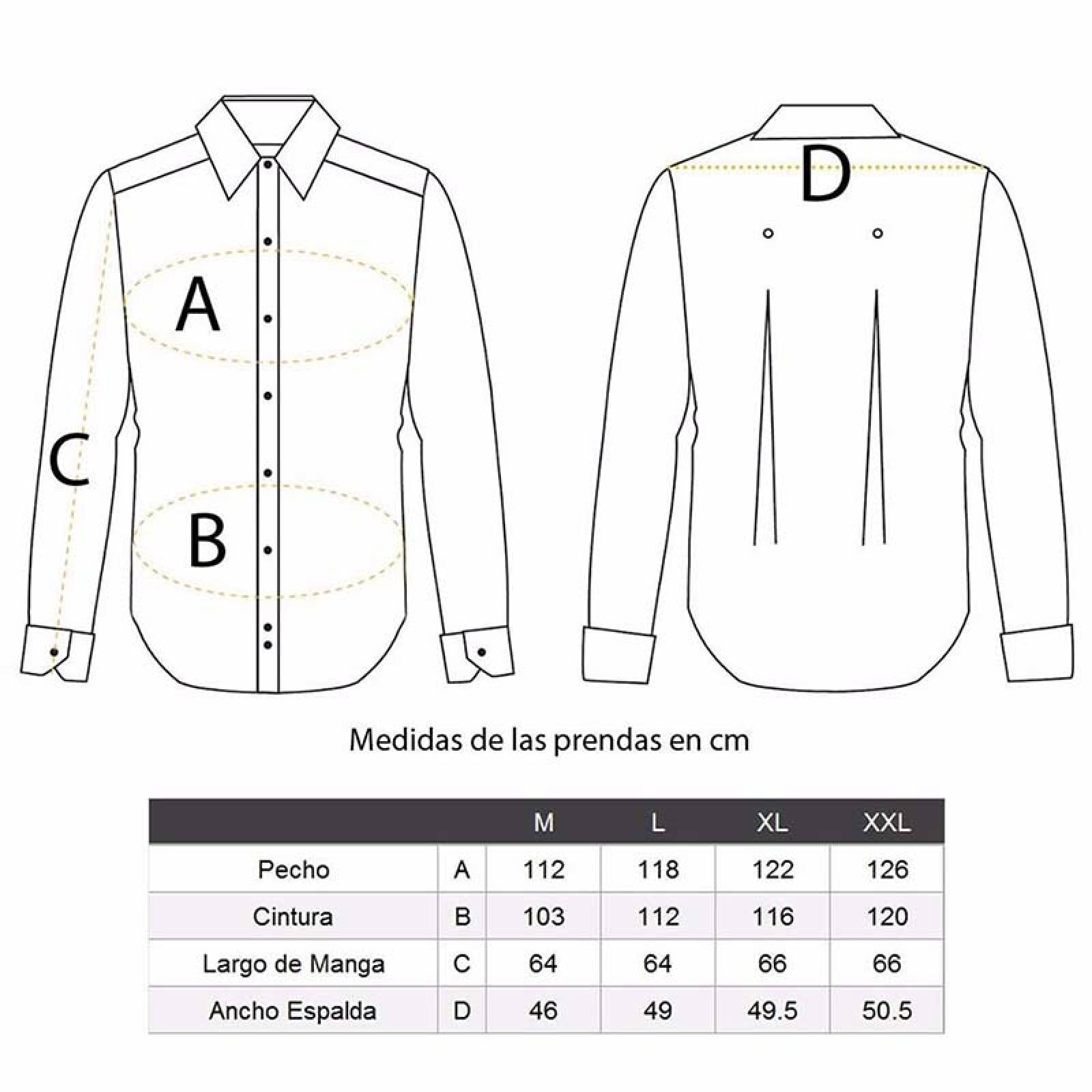 Camisa de vestir casual Azul Marino XL