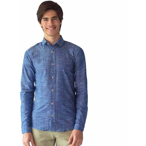 Camisa de vestir casual Azul Multiples estilos XL