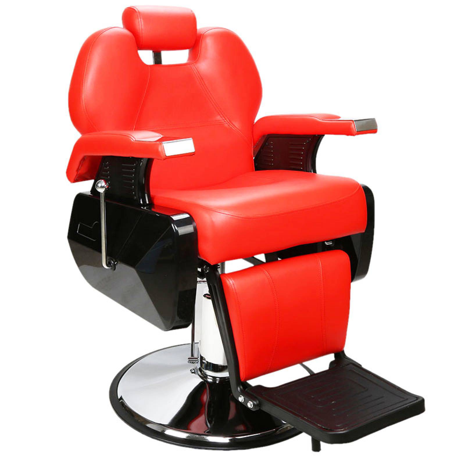 Sillon Barbero Peluqueria Silla Barberia Roja Estetica Rudo