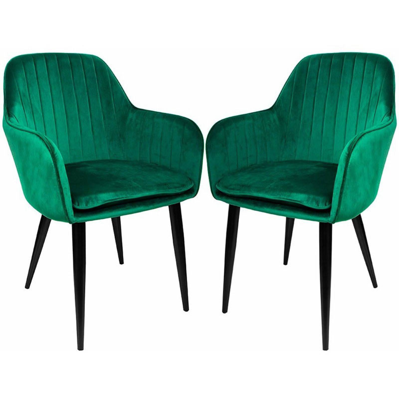 Sillon Eames Set 2 Sillones Tapizados Vintage Silla Comedor Verde