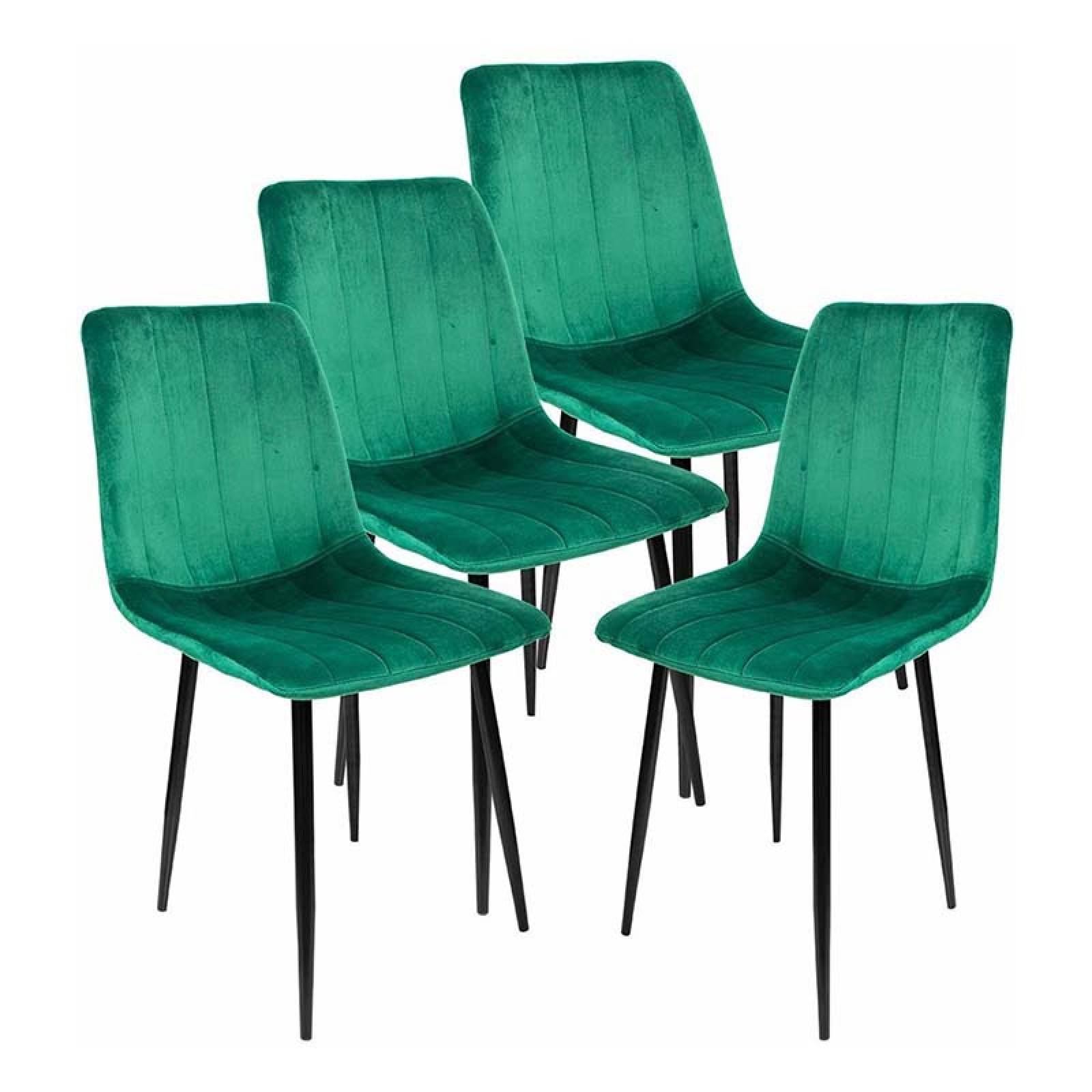 Silla Eames Tapiz Set 4 Sillas Eames Tapizada Vintage Cafeteria Comedor Sillon Verde
