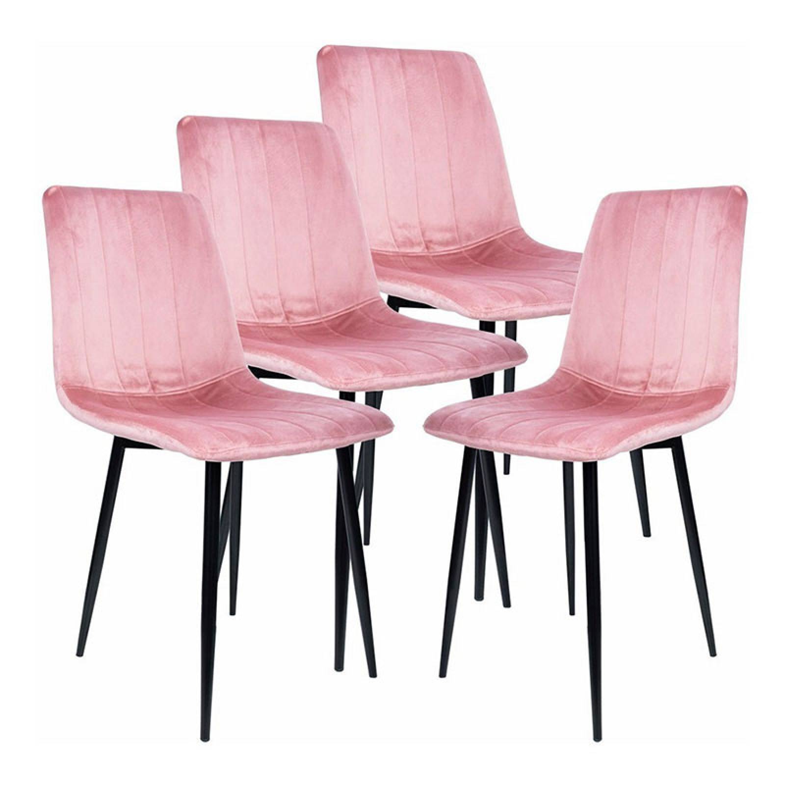 Silla Eames Tapiz Set 4 Sillas Eames Tapizada Vintage Cafeteria Comedor Sillon Rosa