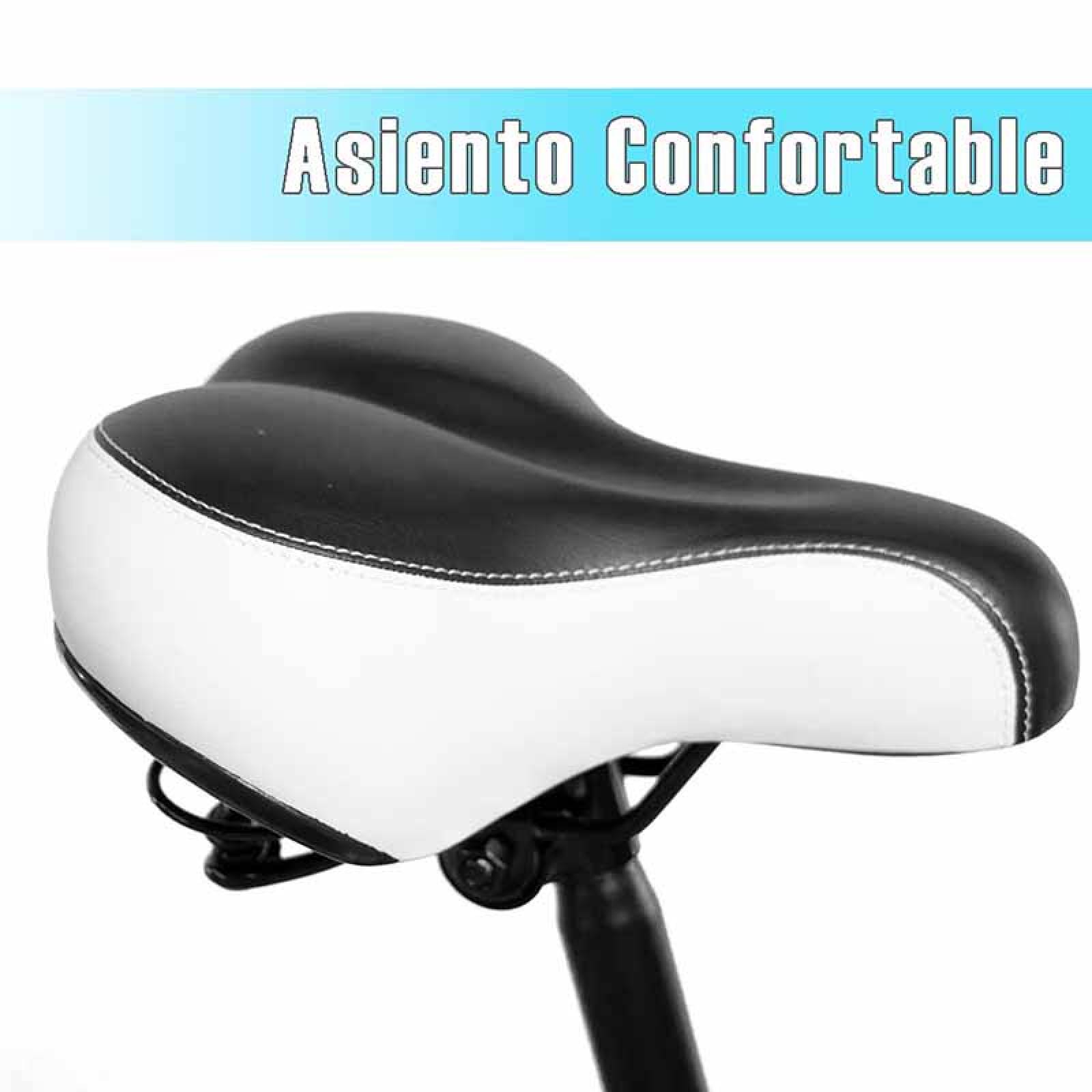 Bicicleta Plegable R20 Acero 7 Velocidades Freno Vbreak Portabultos Campana Blanca