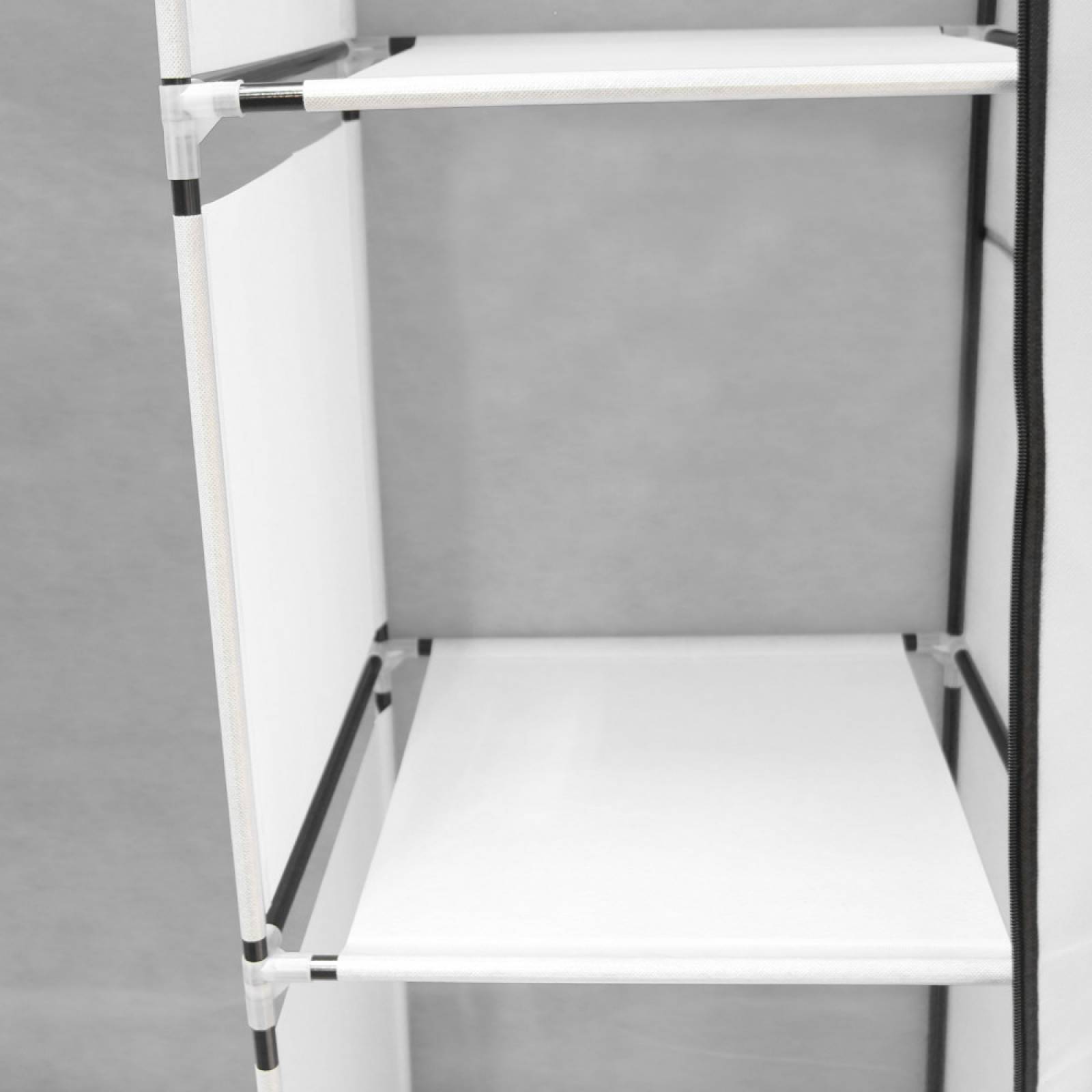 Closet Organizador Rack & Pack 3 Puertas Armario 6 Secciones Zapatera Gris