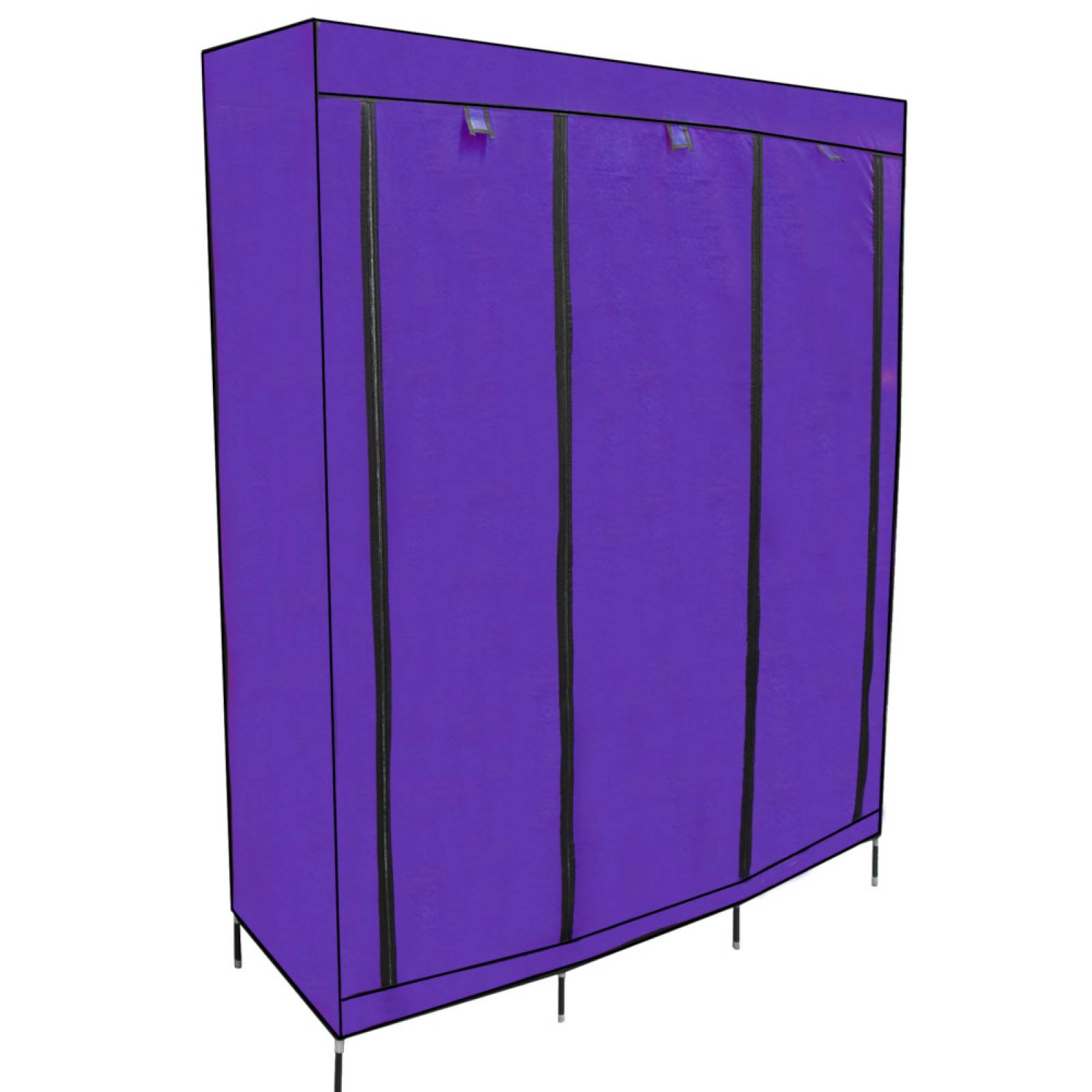 Closet Organizador 3 Puertas Armario 6 Secciones Zapatera Morada Rack & Pack