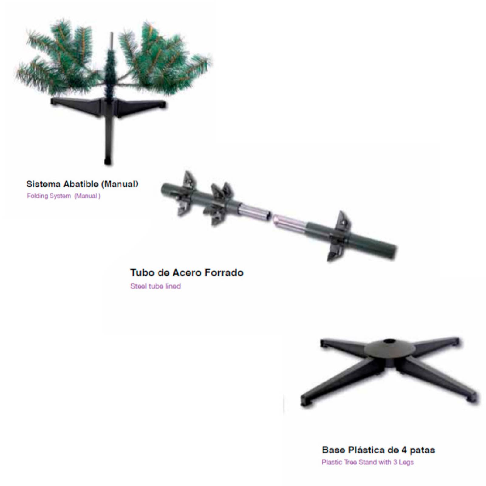 Arbol de Navidad Bonanza  1.60 m Pino Artificial Verde Janel