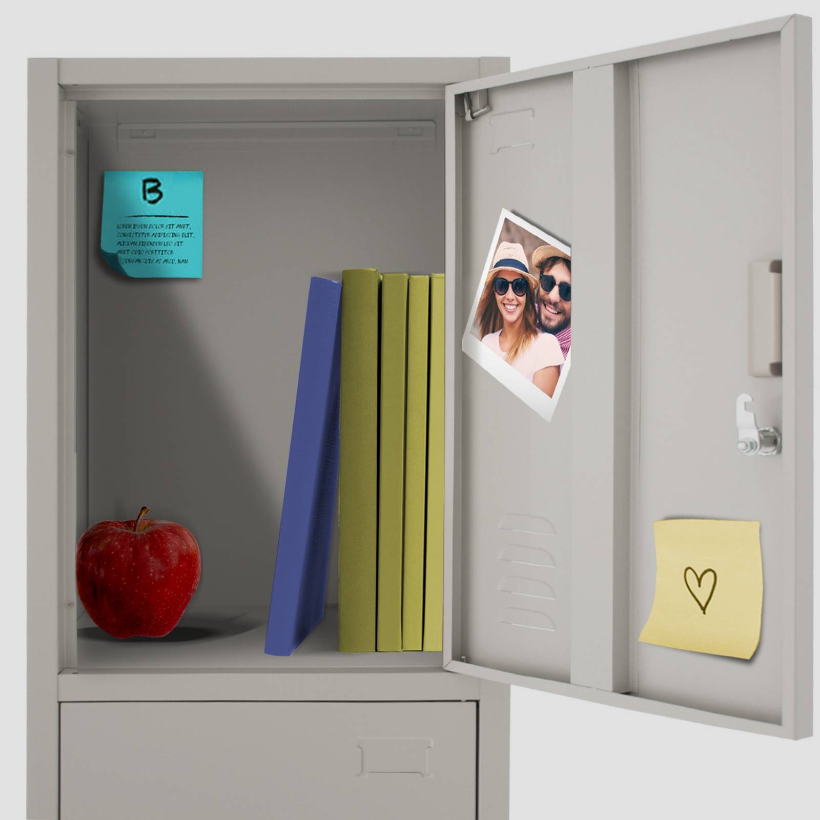 Locker Metalico 5 Puertas Casillero Oficina Industrial Chapa 39 x 34 x 180 cm Estante Gutstark