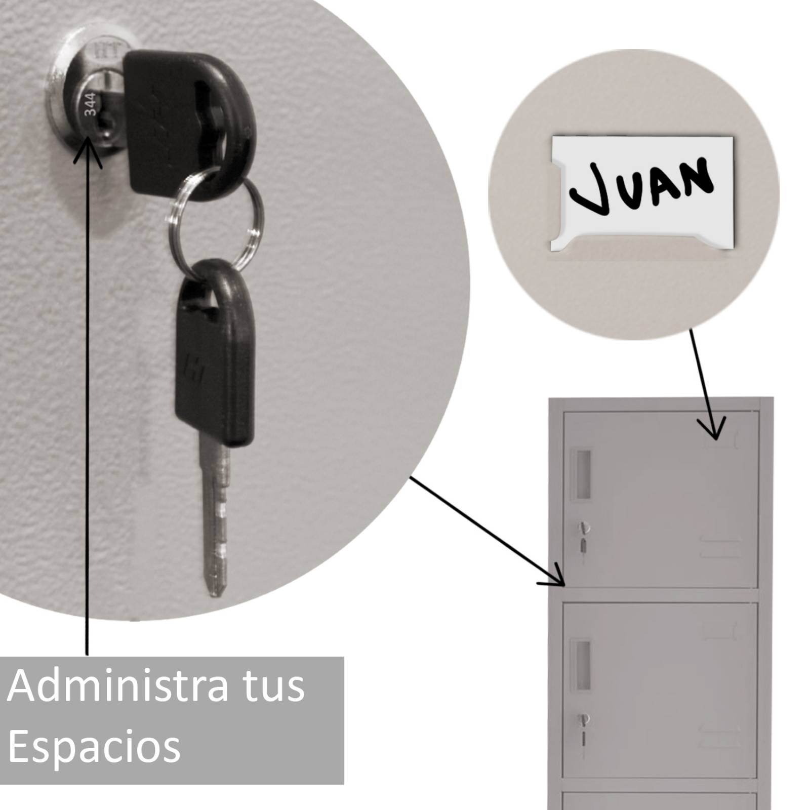 Locker Metalico 5 Puertas Casillero Oficina Industrial Chapa 39 x 34 x 180 cm Estante Gutstark